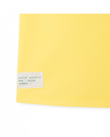 Tee-shirt en jersey message garçon jaune jungle street Tee-shirt en jersey message garçon jaune jungle street