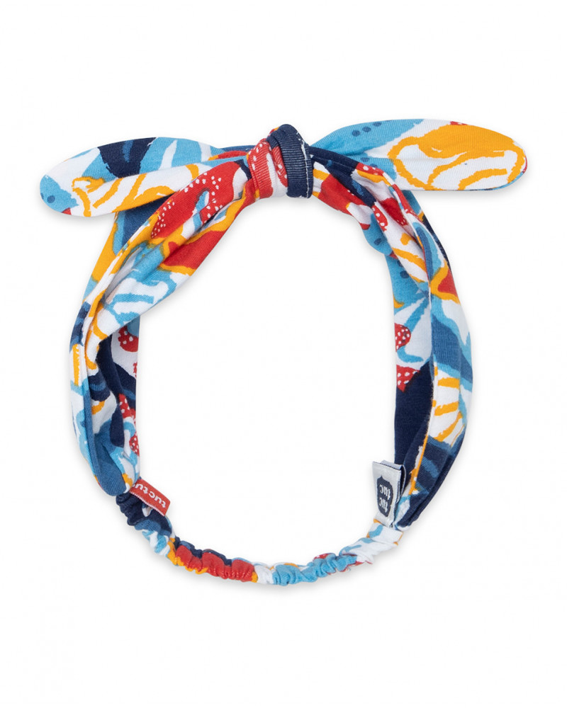 Serre-tête en jersey étoiles fille bleu red submarine