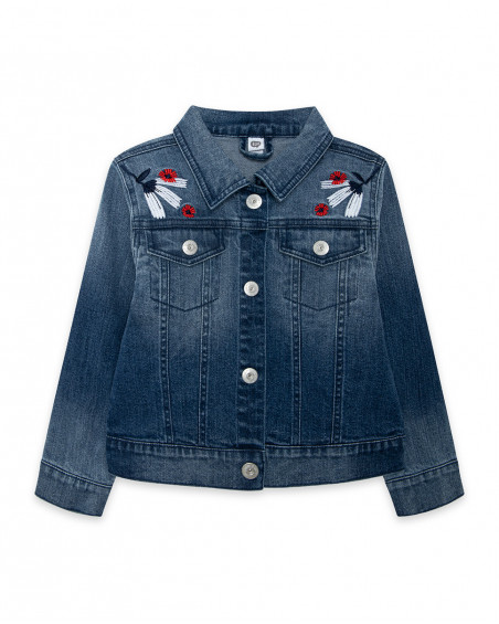 Veste en jeans avec poches fille bleu sea lovers