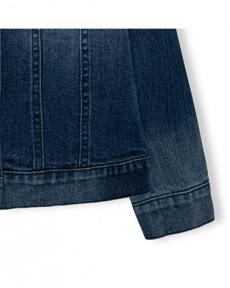 Veste en jeans avec poches fille bleu sea lovers