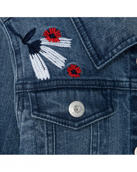 Veste en jeans avec poches fille bleu sea lovers