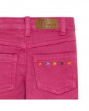 Pantalon en sergé coeurs fille rose funcactus Pantalon en sergé coeurs fille rose funcactus