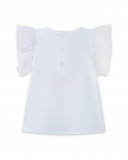 Tee-shirt en jersey et tulle fleur fille blanche tahiti Tee-shirt en jersey et tulle fleur fille blanche tahiti