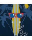 Tee-shirt en jersey imprimée garçon bleu enjoy the sun Tee-shirt en jersey imprimée garçon bleu enjoy the sun