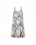 Robe en jersey bretelles fille blanche island Robe en jersey bretelles fille blanche island