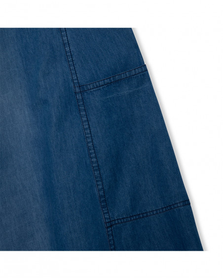 Maman robe en jeans avec poches fille bleu red submarine Maman robe en jeans avec poches fille bleu red submarine