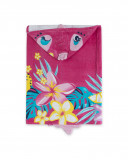 Poncho fleurs fille rose tahiti Poncho fleurs fille rose tahiti