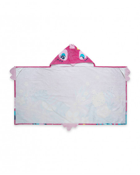 Poncho fleurs fille rose tahiti Poncho fleurs fille rose tahiti