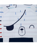 Grenouillère en jersey short garçon blanche little pirates Grenouillère en jersey short garçon blanche little pirates