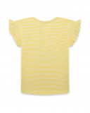 Tee-shirt en jersey à rayures fille jaune funcactus Tee-shirt en jersey à rayures fille jaune funcactus