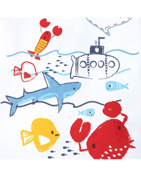 Tee-shirt en jersey bretelles garçon blanche red submarine Tee-shirt en jersey bretelles garçon blanche red submarine