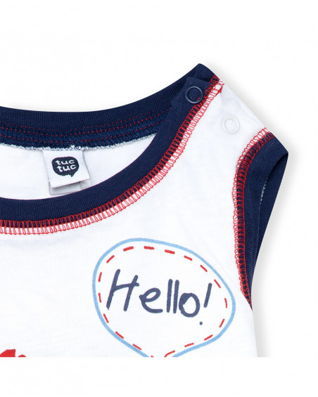 Tee-shirt en jersey bretelles garçon blanche red submarine Tee-shirt en jersey bretelles garçon blanche red submarine