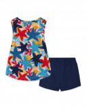Tee-shirt et short en jersey étoile fille bleu red submarine Tee-shirt et short en jersey étoile fille bleu red submarine
