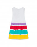 Robe en jersey à rayures fille blanche fruitty time Robe en jersey à rayures fille blanche fruitty time
