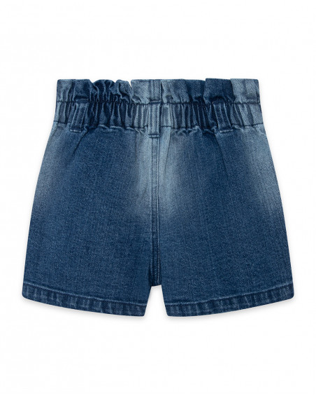 Short en jeans boutons fille bleu sea lovers Short en jeans boutons fille bleu sea lovers