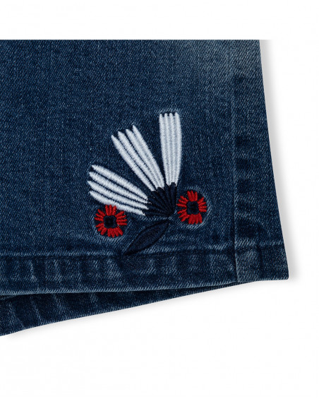 Short en jeans boutons fille bleu sea lovers Short en jeans boutons fille bleu sea lovers
