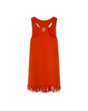Robe en jersey franges fille orange summer festival Robe en jersey franges fille orange summer festival