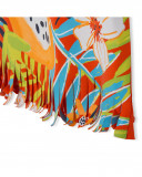 Robe en jersey franges fille orange summer festival Robe en jersey franges fille orange summer festival