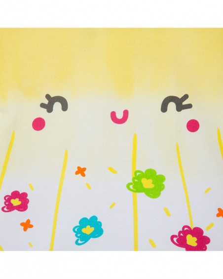 Tee-shirt et legging capri à rayures fille jaune funcactus Tee-shirt et legging capri à rayures fille jaune funcactus