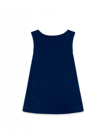 Tee-shirt en jersey bretelles fille bleu sea lovers