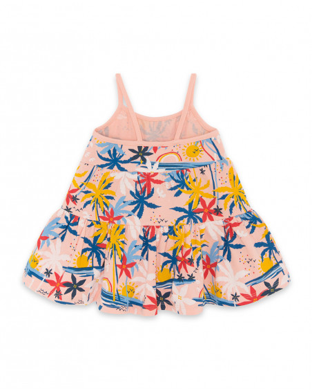 Robe en jersey bretelles fille orange enjoy the sun Robe en jersey bretelles fille orange enjoy the sun