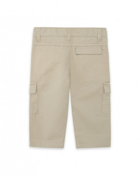 Pantalon en sergé poche garçon marron funcactus