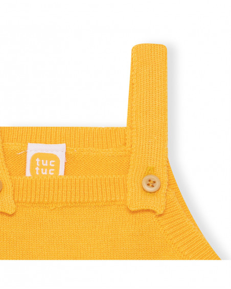Grenouillère et capot tricot short fille orange picnic time Grenouillère et capot tricot short fille orange picnic time