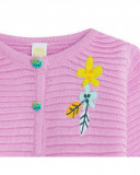 Veste en tricot boutons fille rose in the jungle Veste en tricot boutons fille rose in the jungle
