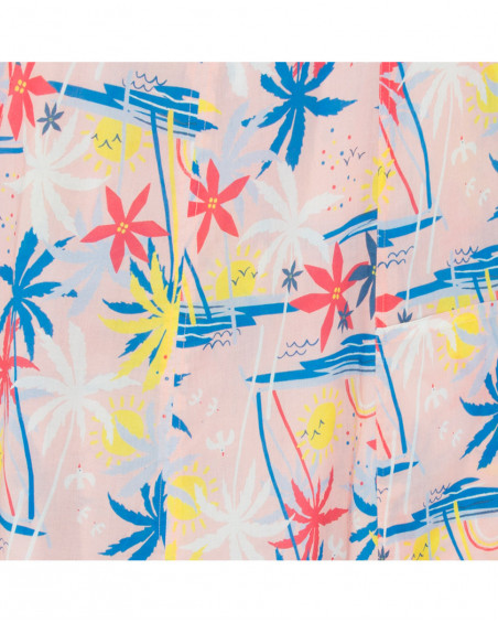 Maman robe en popeline fleurs fille bleu enjoy the sun Maman robe en popeline fleurs fille bleu enjoy the sun