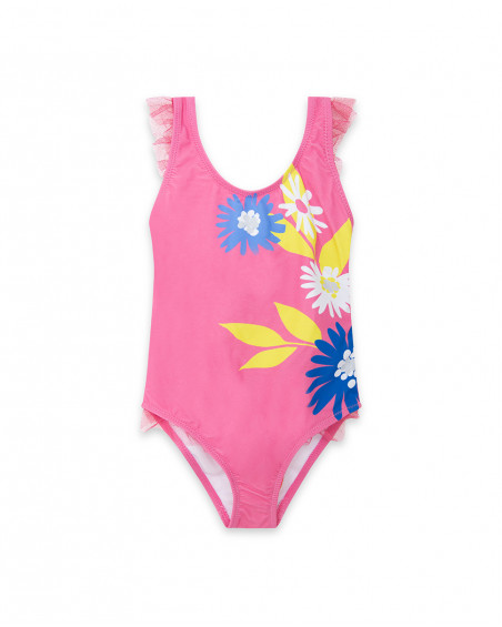 Maillot de bain volants fille rose ready to bloom