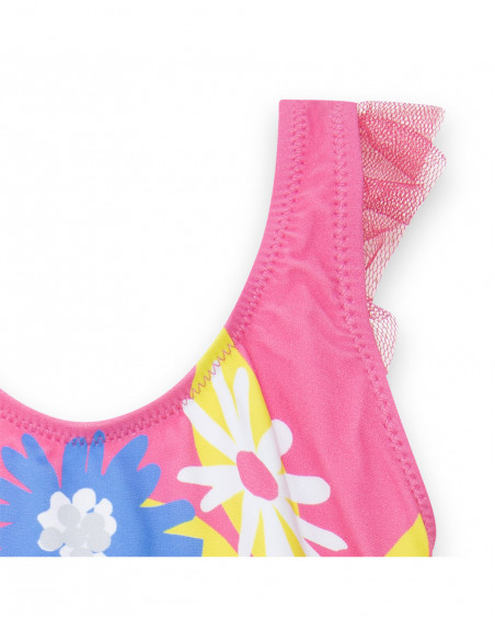 Maillot de bain volants fille rose ready to bloom