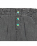 Pantalon en jeans boutons fille gris in the jungle Pantalon en jeans boutons fille gris in the jungle