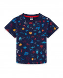 Tee-shirt en jersey poissons garçon bleu red submarine Tee-shirt en jersey poissons garçon bleu red submarine