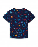 Tee-shirt en jersey poissons garçon bleu red submarine Tee-shirt en jersey poissons garçon bleu red submarine