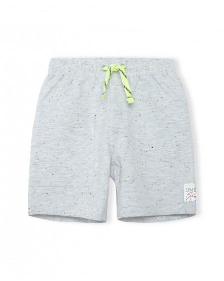 Bermuda en coton molletonné lacets garçon gris play