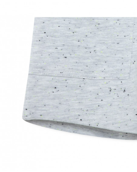 Bermuda en coton molletonné lacets garçon gris play