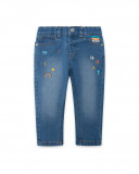 Pantalon en jeans à l'aspect usé fille bleu smile today Pantalon en jeans à l'aspect usé fille bleu smile today