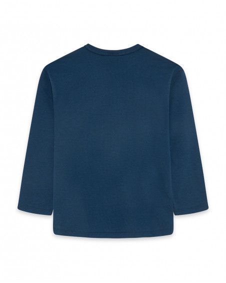 Tee-shirt en jersey manche longue garçon bleu free time Tee-shirt en jersey manche longue garçon bleu free time