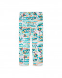 Leggings en jersey imprimé fille bleu venice beach Leggings en jersey imprimé fille bleu venice beach