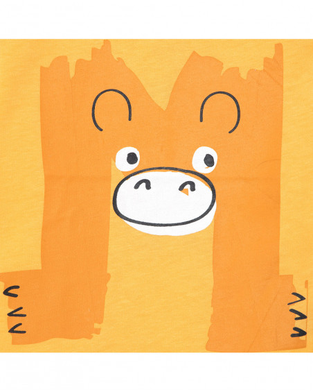 Tee-shirt en jersey singe garçon jaune basicos baby