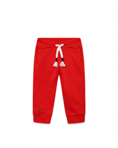 Pantalon en peluche jogging garçon rouge red submarine Pantalon en peluche jogging garçon rouge red submarine