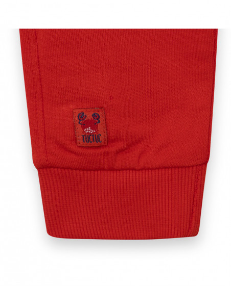 Pantalon en peluche jogging garçon rouge red submarine Pantalon en peluche jogging garçon rouge red submarine