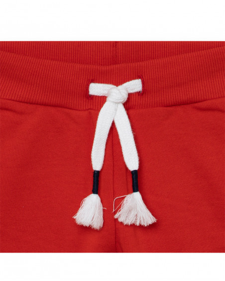 Pantalon en peluche jogging garçon rouge red submarine Pantalon en peluche jogging garçon rouge red submarine
