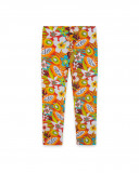 Leggings en jersey imprimé fille orange summer festival Leggings en jersey imprimé fille orange summer festival