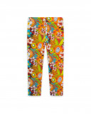 Leggings en jersey imprimé fille orange summer festival Leggings en jersey imprimé fille orange summer festival