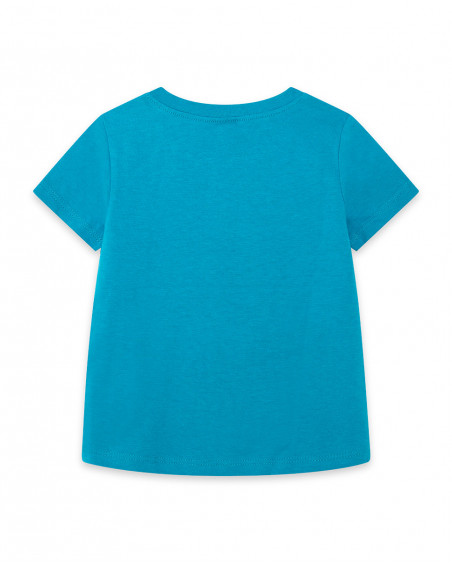 Tee-shirt en jersey message garçon bleu fruitty time Tee-shirt en jersey message garçon bleu fruitty time