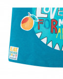 Tee-shirt en jersey message garçon bleu fruitty time Tee-shirt en jersey message garçon bleu fruitty time