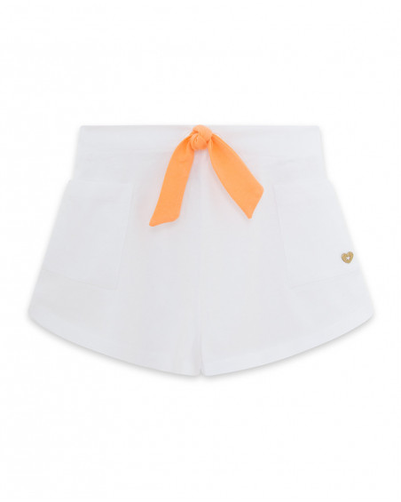 Short en jersey avec poches fille blanche venice beach