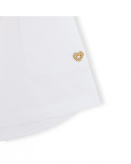 Short en jersey avec poches fille blanche venice beach