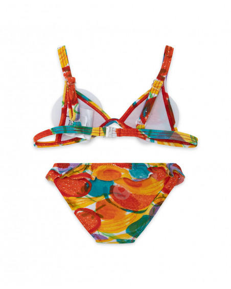Bikini imprimé fille rouge fruitty time